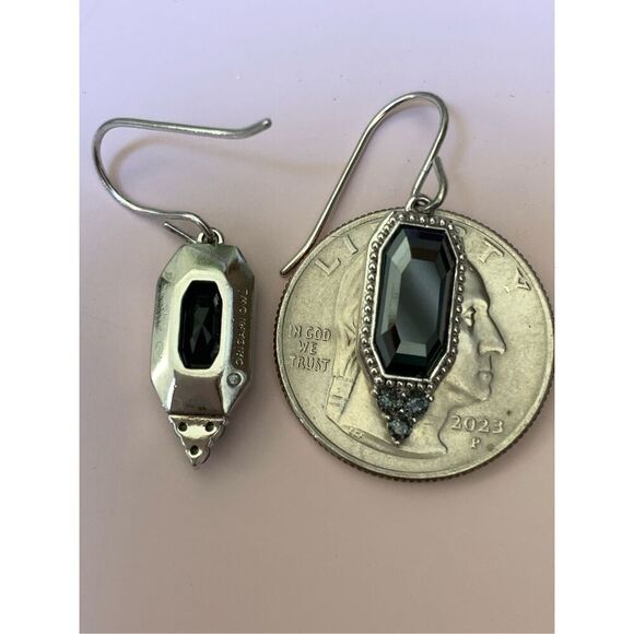 Black Heart Crystal Pendant Necklace, Gothic Valentine Gift  Heart Black Crystals Locket with Earrings #love #heart